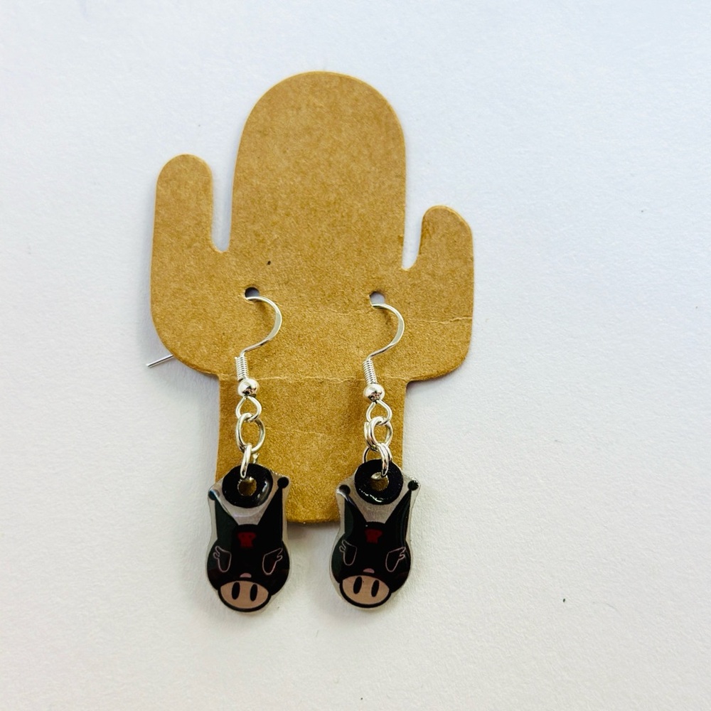 Kuromi mario mushroom earrings